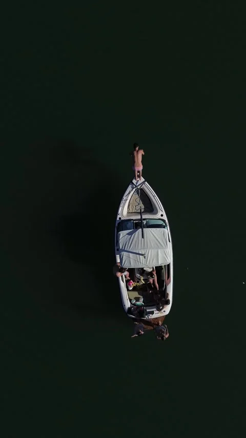 Tranquil Waters of Barragem de Castelo do Bode: Boat Ride Through Serene Landsca Stock Footage 248081930