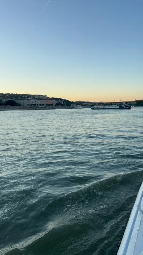 Tranquil Waters at Dusk. Tranquil Boating Scene Stock Footage 292551728