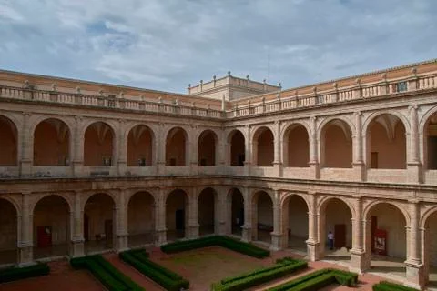 Tranquility, between the columns of antiquity Stock Photos