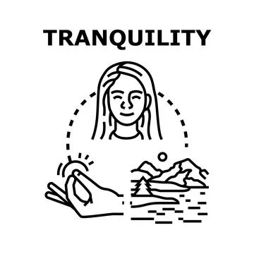 Tranquility concept for calmness and peace of mind Stock Illustration