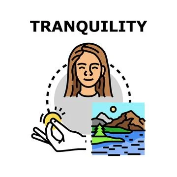 Tranquility concept for calmness and peace of mind Stock Illustration