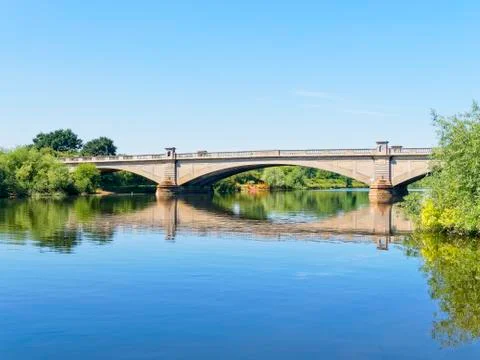 Tranquility on the River Trent Stockfoto's