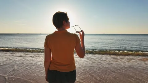 Tranquility at Sunset, Ocean View Bliss Stock Footage 259689144