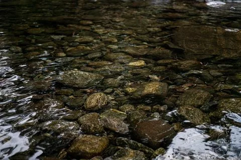 Tranquility of the waters of the waterfall Stock Photos