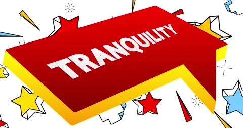 Tranquility word in a 3d speech bubble.txt Stock Footage 195776148