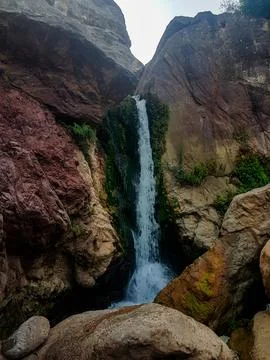 The tranquility of Zarka Waterfall Stock Photos
