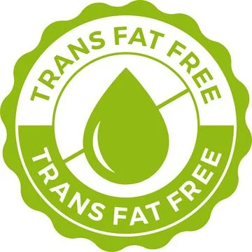 Trans fat free for web design. Editable vector. Editable stroke. Vector graphic Stockillustratie