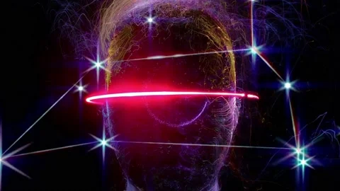 Trans human space science fiction background  Loopable Stock Footage 162483364