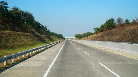 Trans Java toll road at noon Stock Photos