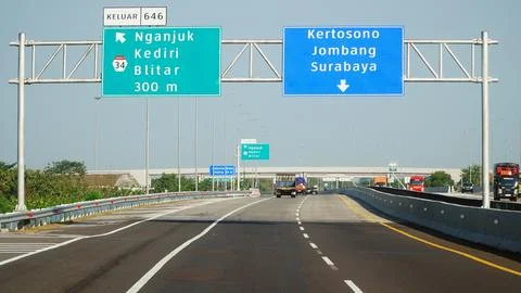 Trans Java toll road at noon 스톡 사진
