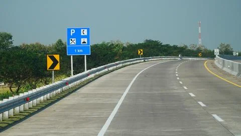 Trans Java toll road at noon Stock Photos