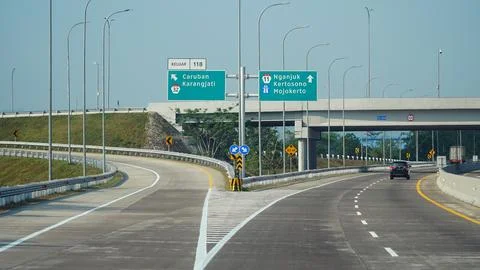 Trans Java toll road at noon Stock Photos