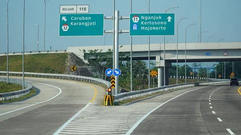 Trans Java toll road at noon Stock Photos