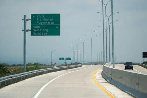 Trans Java toll road at noon Stock Photos