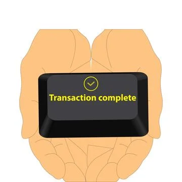 Transaction complete Illustrazione stock