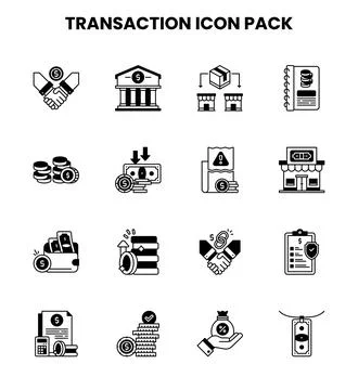 Transaction DuoTone Icons Pack Иллюстрация