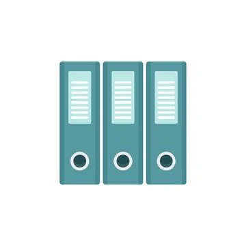 Transaction folders icon flat isolated Stockillustratie