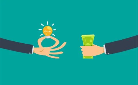 Transaction idea business. Isolated Vector Illustration Stock Illustration