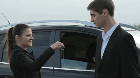 Transaction of selling car Video stock 12394489