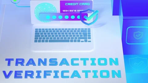 TRANSACTION VERIFICATION Video stock 267539899