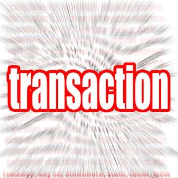 Transaction word cloud Stock Illustration
