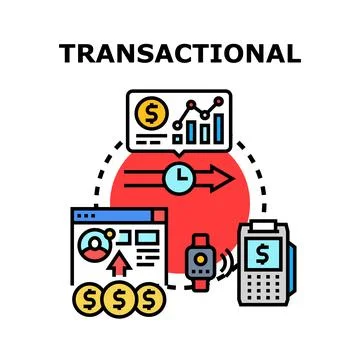 Transactional business process concept vector illustration Stock Illustration