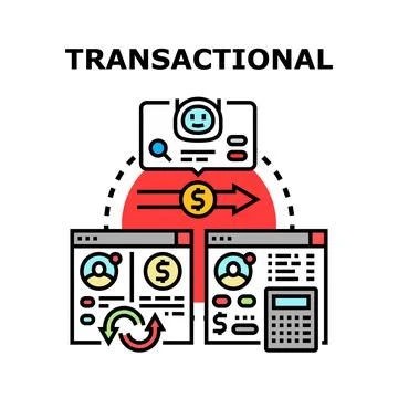 Transactional business process vector concept illustration Stock Illustration