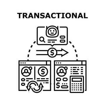 Transactional business process vector concept illustration Stock Illustration