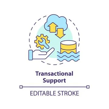 Transactional support concept icon Stock-Illustration