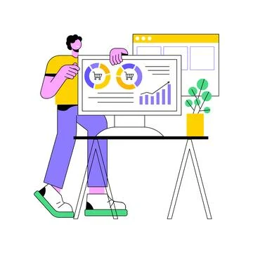 Transactions processing isolated cartoon vector illustrations. Stock Illustration