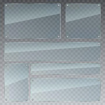 Transaprent glass set vector design illustration Stock Illustration