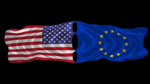 Transatlantic Stress Test Flag Stock-Footage 78753846