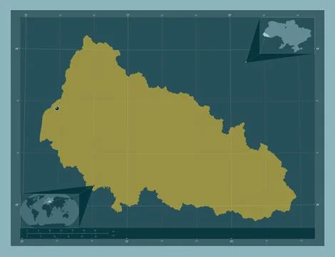 Transcarpathia, Ukraine. Solid color shape 库存插图