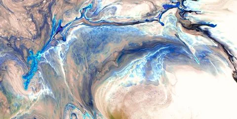 Transcendent Inks: A Mesmerizing Dive into the World of Liquid Art Stock Illustration