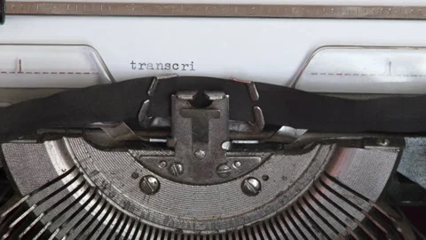 TRANSCRIPT OF TELEPHONE CONVERSATION being typing on vintage typewriter Stock Footage 168253605