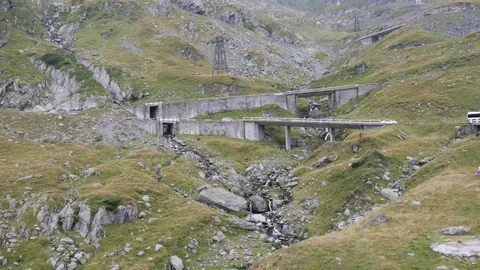 Transfagarasan Highway from a Drone Stock Footage