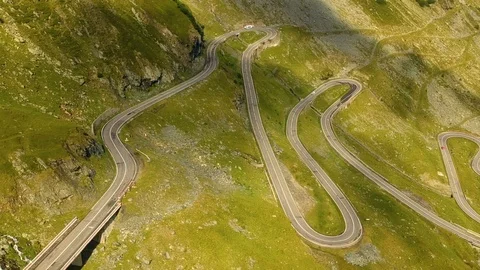 Transfagarasan mountain road Stock Footage 92936570