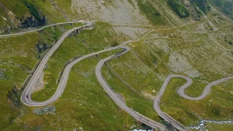 Transfagarasan mountain road Stock Footage 92936599