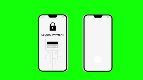 Transfer and approving identity with biometric on green screen 2D animation. Stock Footage 306989246