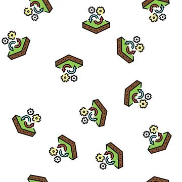 Transfer to another purpose of premises vector seamless pattern Stock Illustration