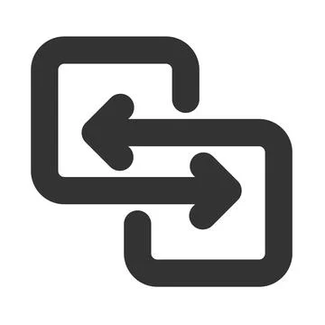 Transfer arrow icon. Reverse symbol. Double oposite directed Stock Illustration