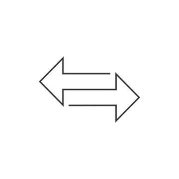 Transfer arrow icon. Vector illustration, flat design Иллюстрация