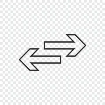 Transfer arrow icon. Vector illustration, flat design Stock Illustration