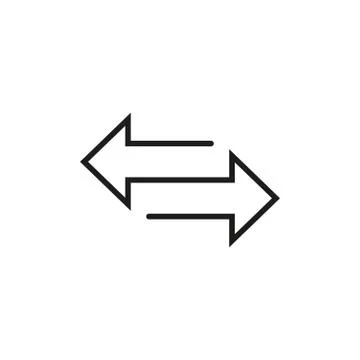 Transfer arrow icon. Vector illustration, flat design Stock Illustration