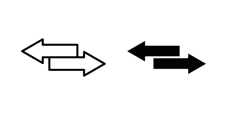 Transfer arrows icon bundle for website design projects Stock Illustration
