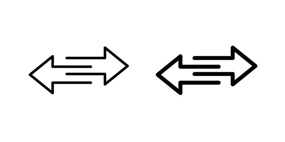 Transfer arrows icon concept logo design collection Stock Illustration