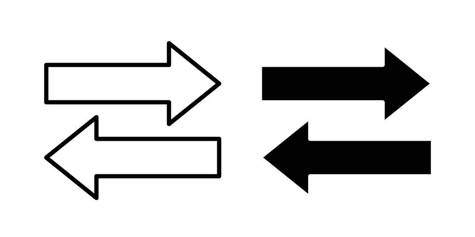 Transfer arrows icon design. Simple Vector illustrations.. Stock Illustration