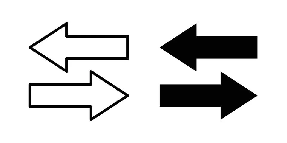 Transfer arrows icon illustration vector, icon set for apps Stock Illustration