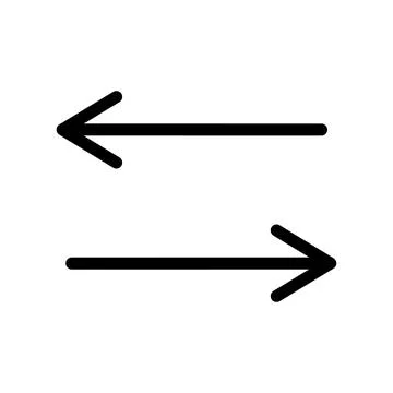 Transfer arrows icon in linear style. Vector. Stock Illustration