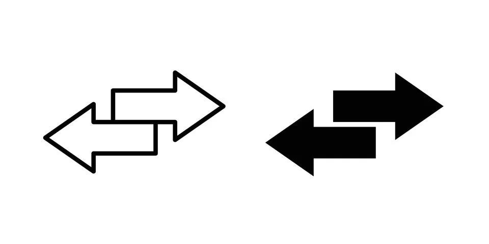 Transfer arrows icon set, collection of vector icons 스톡 일러스트